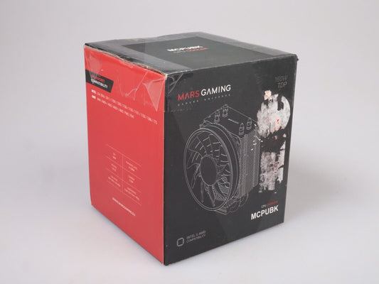 MarsGaming MCPUBK | Dissipatore di calore CPU, 4 heatpipe HCT, TDP da 160 W, ultra silenzioso