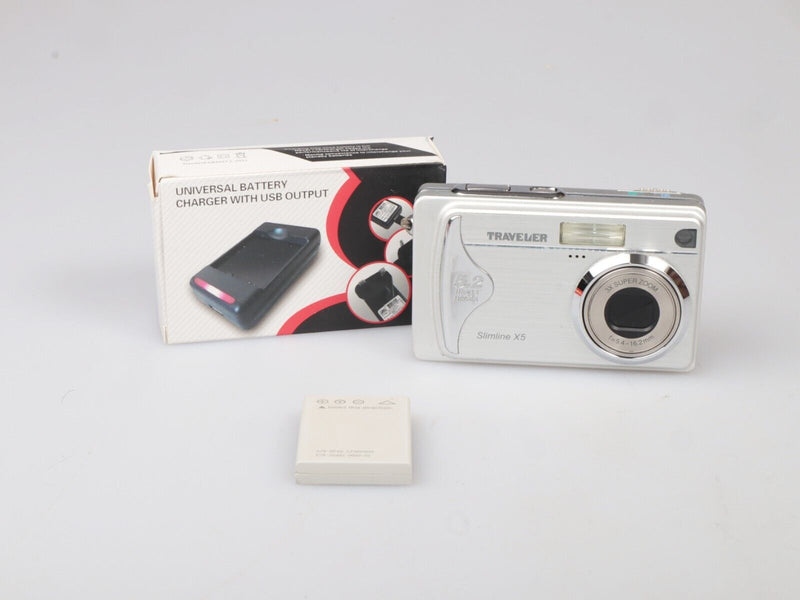 Traveler Slimline X5 | Digital Compact Camera | 5.2MP | Silver