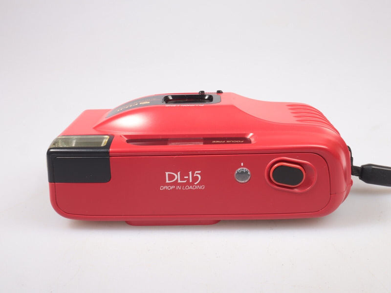 Fujifilm Fuji DL-15 | 35mm Point and shoot Film Camera| Red | Pristine!