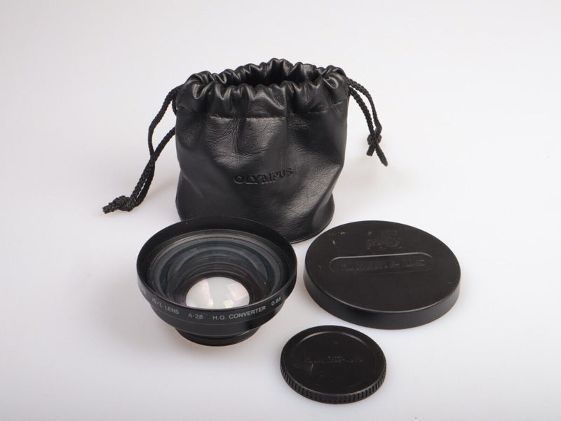 Olympus IS/L Camera Lens A-28 H.Q Converter 0.8X 49mm | Caps and bag inlcuded