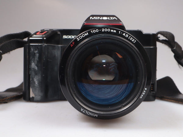 Minolta 5000 AF | 35mm SLR Film Camera | Minolta AF Zoom 100-200mm 4.5 Lens