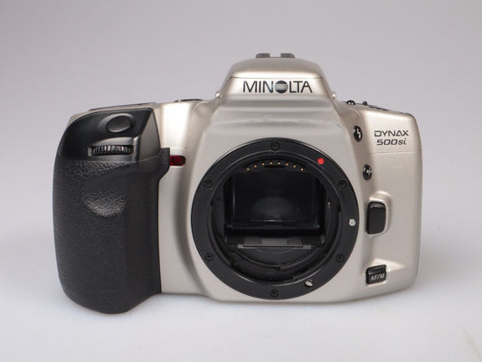 Minolta Dynax 500si | Cámara de película SLR de 35 mm | Sólo cuerpo | Plata