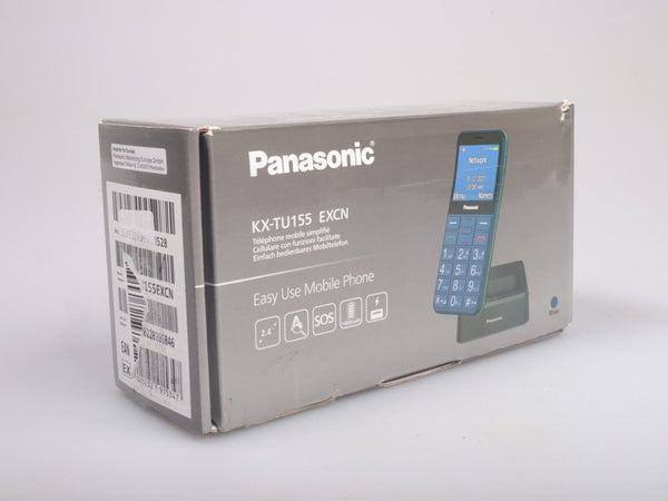 Panasonic KX-TU155 EXCN | Senior cell phone | SOS button | Blue