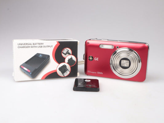 GE E840S | Digital Compact Camera | 8.0 MP | Red