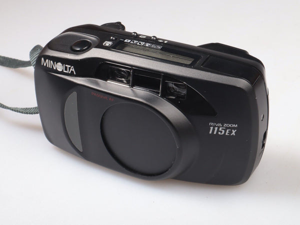 Minolta Riva Zoom 115 EX | 35mm Point and shoot Film Camera | Black